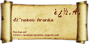 Énekes Aranka névjegykártya