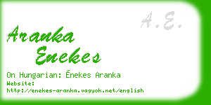 aranka enekes business card